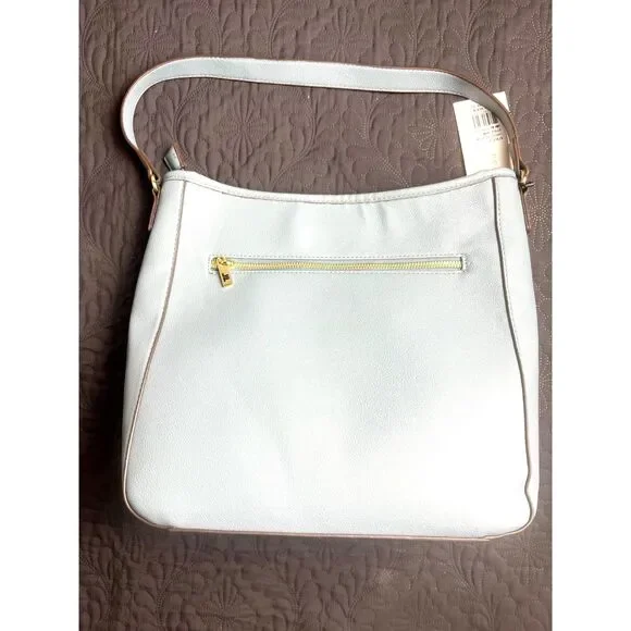 London Fog Emma Multi Pocket Hobo Bag Denim Chic Cute Utility Functional: NWT - Picture 4 of 12